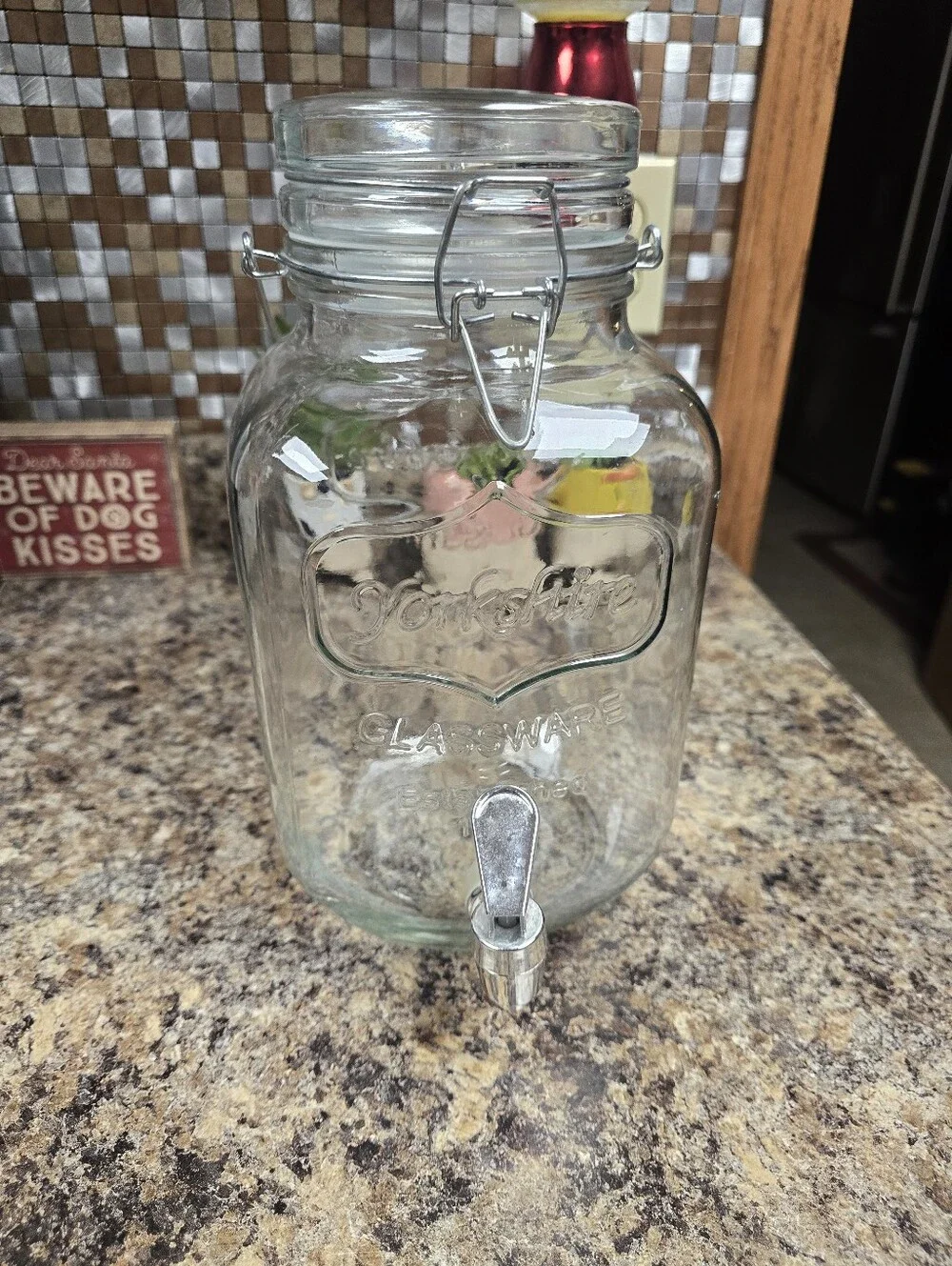 Clear Glass Beverage Dispenser with Spigot - Glassware